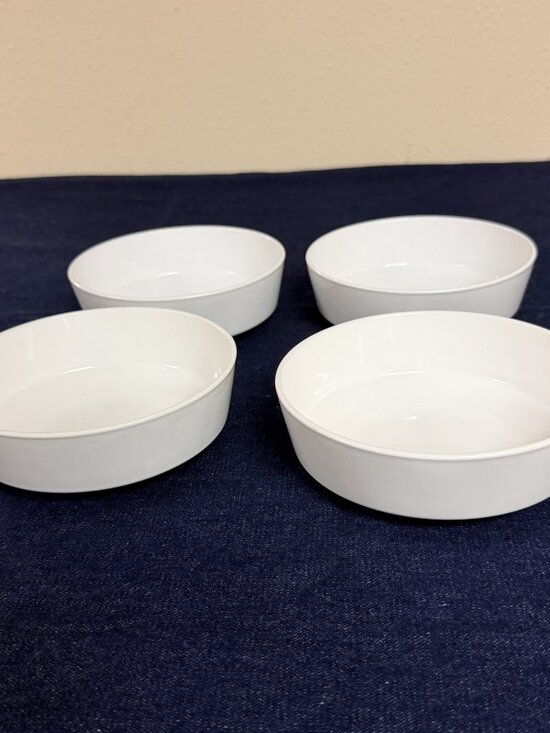 Corning Centura White Cereal Soup Bowls Set of 4 Vintage 1970s Milk Glass - Picture 4 of 8
